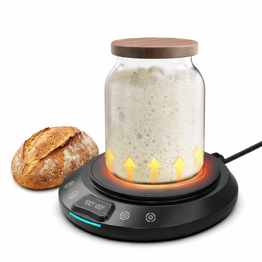 Sourdough heating pad with thermostat