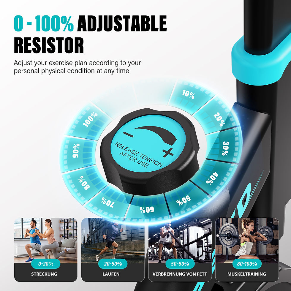 Miniatura: Upright Spin Exercise Bike, Silent Air Bike Home Gym Fitness Trainer, Zwift APP 
