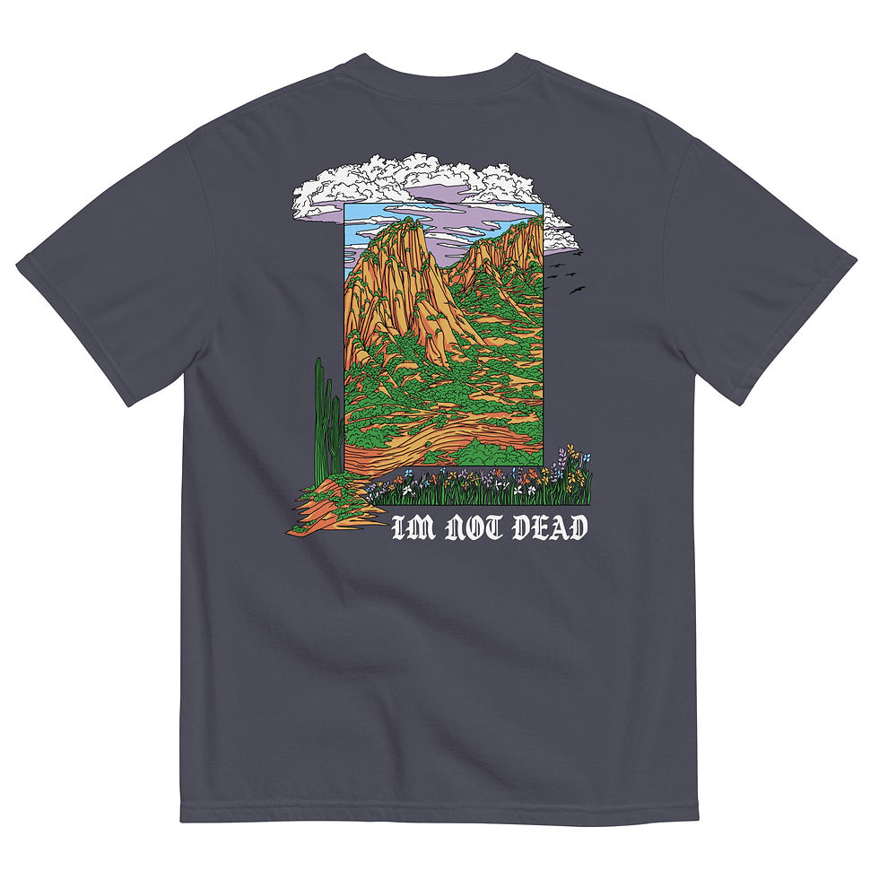 Thumbnail: IM NOT DEAD -Unisex garment-dyed heavyweight t-shirt
