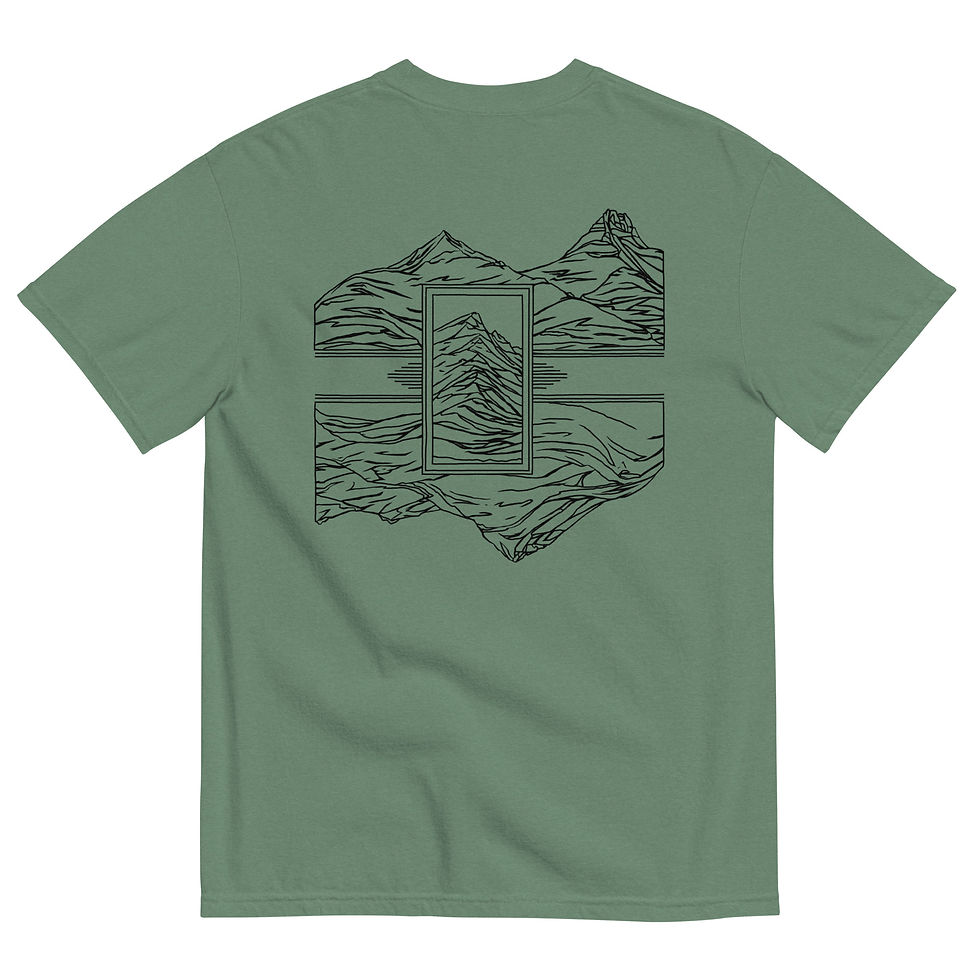 Thumbnail: Mountain 3 -Unisex garment-dyed heavyweight t-shirt