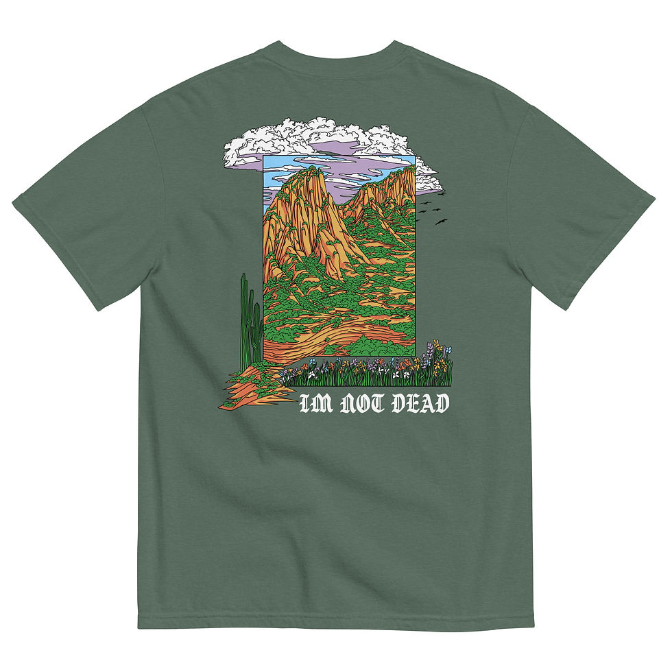 Thumbnail: IM NOT DEAD -Unisex garment-dyed heavyweight t-shirt