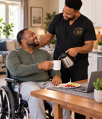 Caregiver giving coffee.png