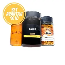 Çiçek Balı, Meşe Balı ve Polen. 3Lü set