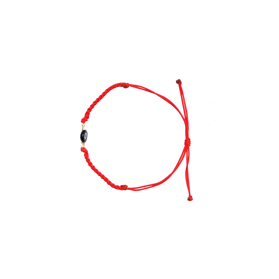 Bracelet Red Macramé Turkish Eye