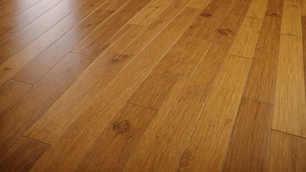 Close-up view of bamboo flooring in a modern home