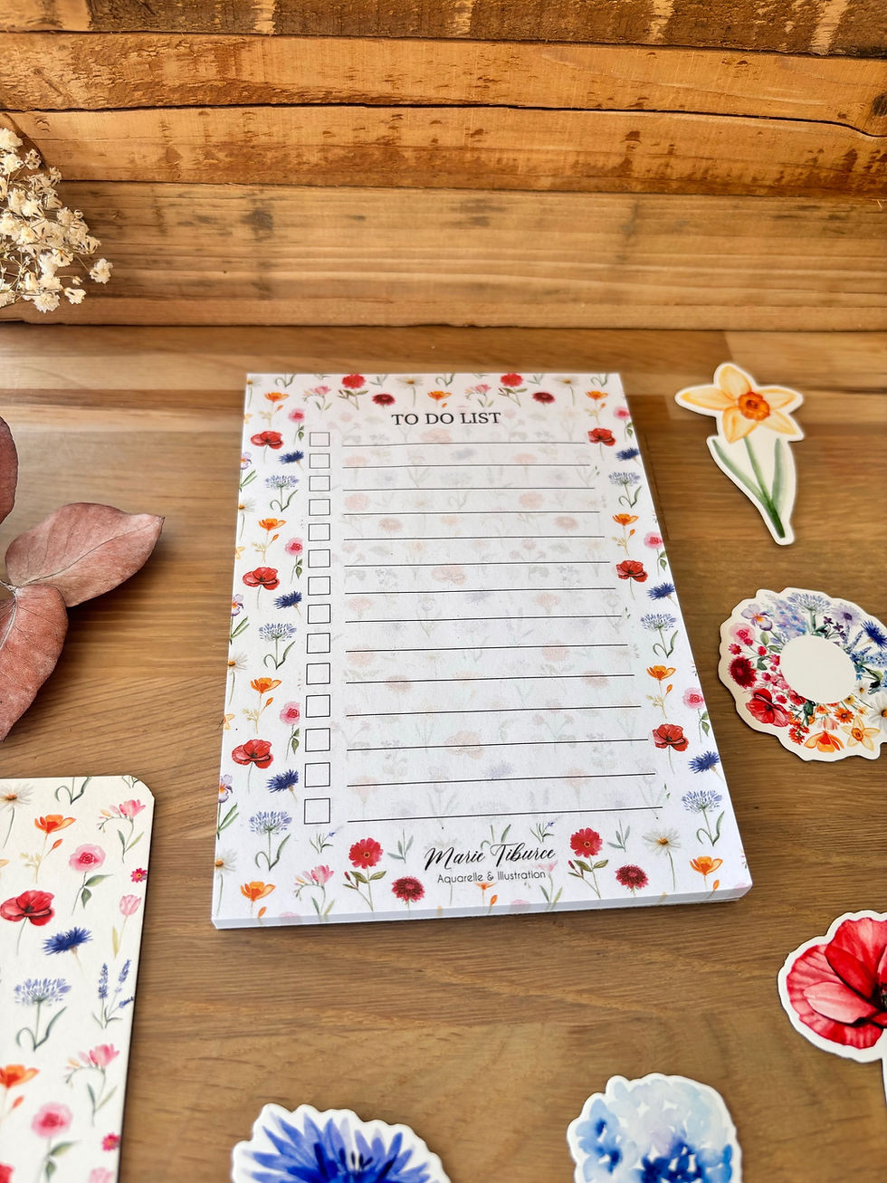 Miniature : To Do List "Motif fleuri"