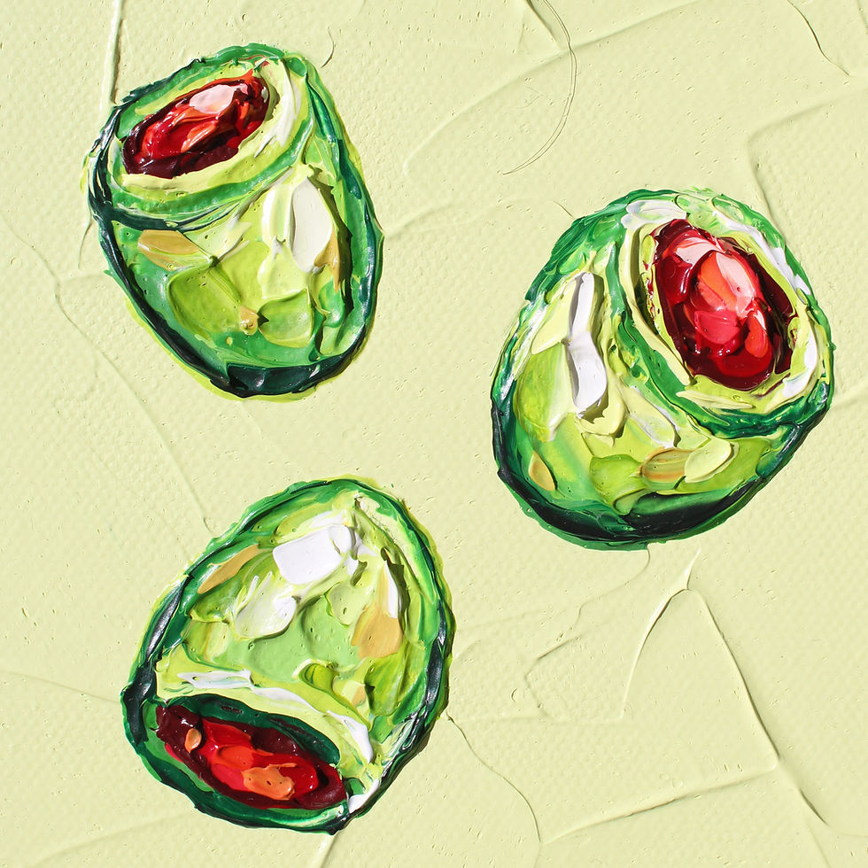 Thumbnail: 'Olives Mini' Original Painting