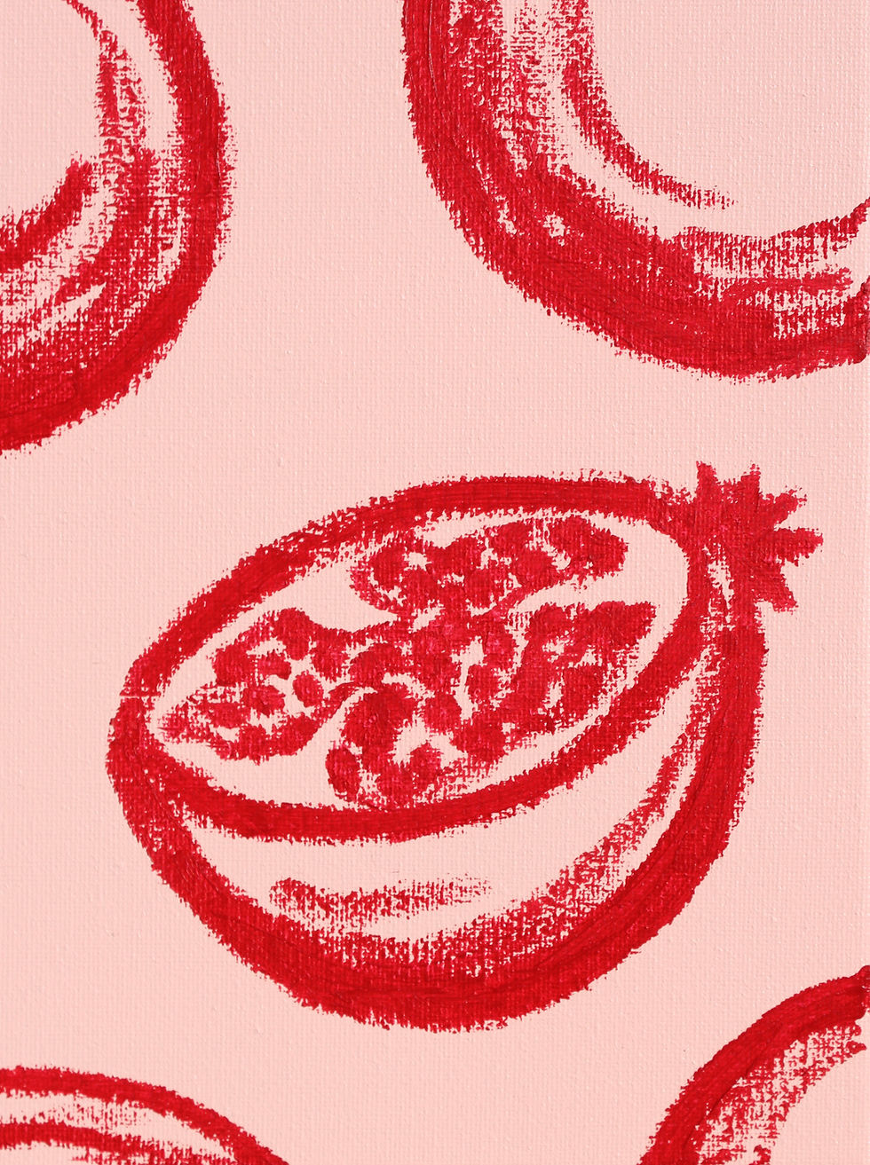 Thumbnail: 'Pomegranates Sketch 1' Original Painting