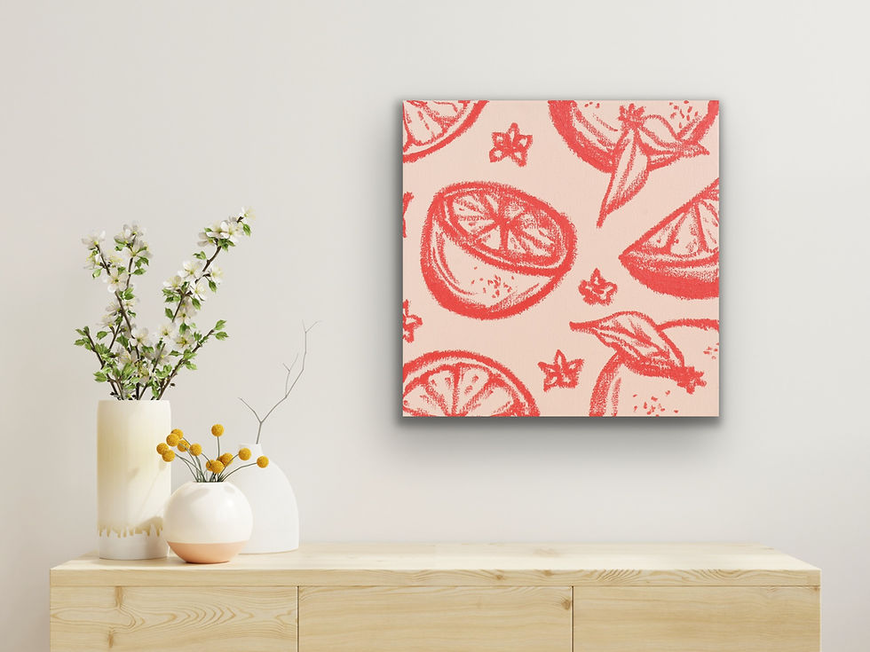 Thumbnail: 'Grapefruits Sketch 1' Original Painting