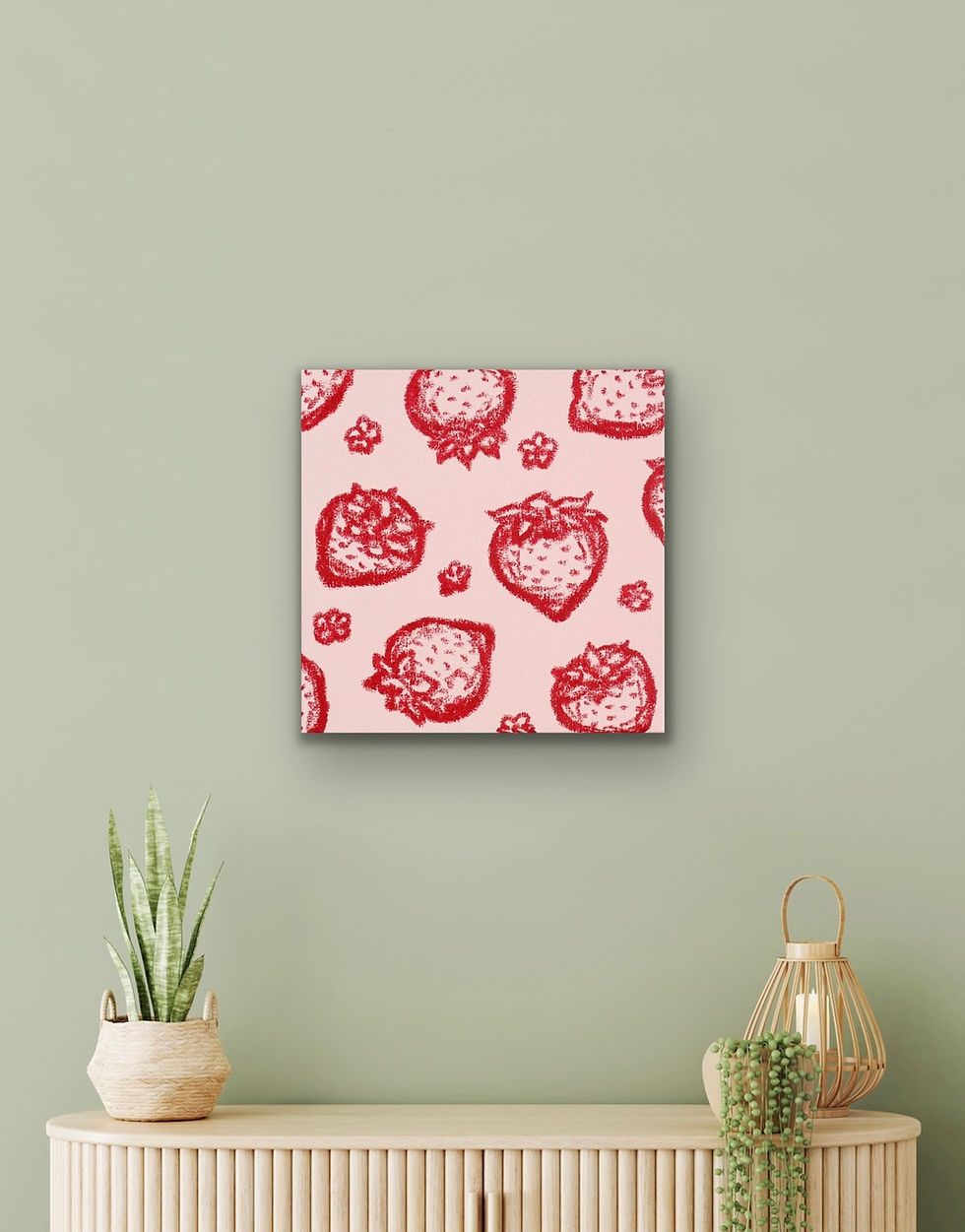 Thumbnail: 'Strawberries Sketch 1' Original Painting
