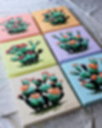 Thumbnail: 'Cactus Mini Purple' Original Painting