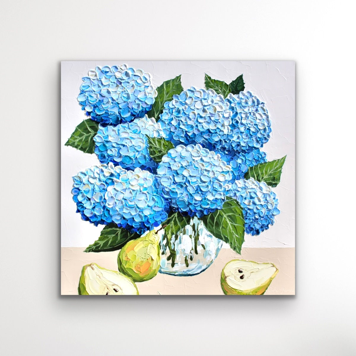 'Hydrangeas and Pears' Original Painting