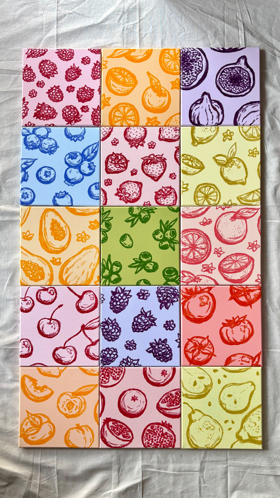 Thumbnail: 'Papayas Sketch 1' Original Painting