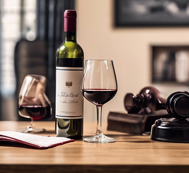 wine and liqour bottle on a table next t