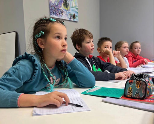 Russian language class for children at Limpopo School in Oakville, Ontario