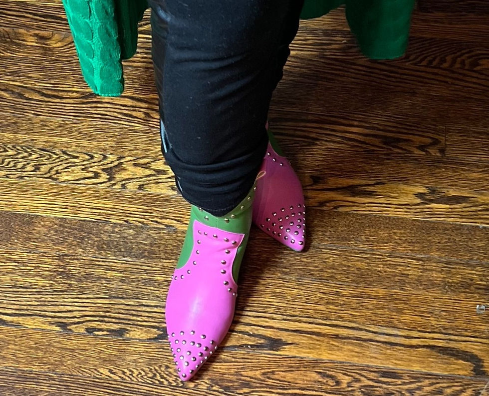 Thumbnail: PRETTY Studded GENUINE LEATHER  Cowboy Bootie