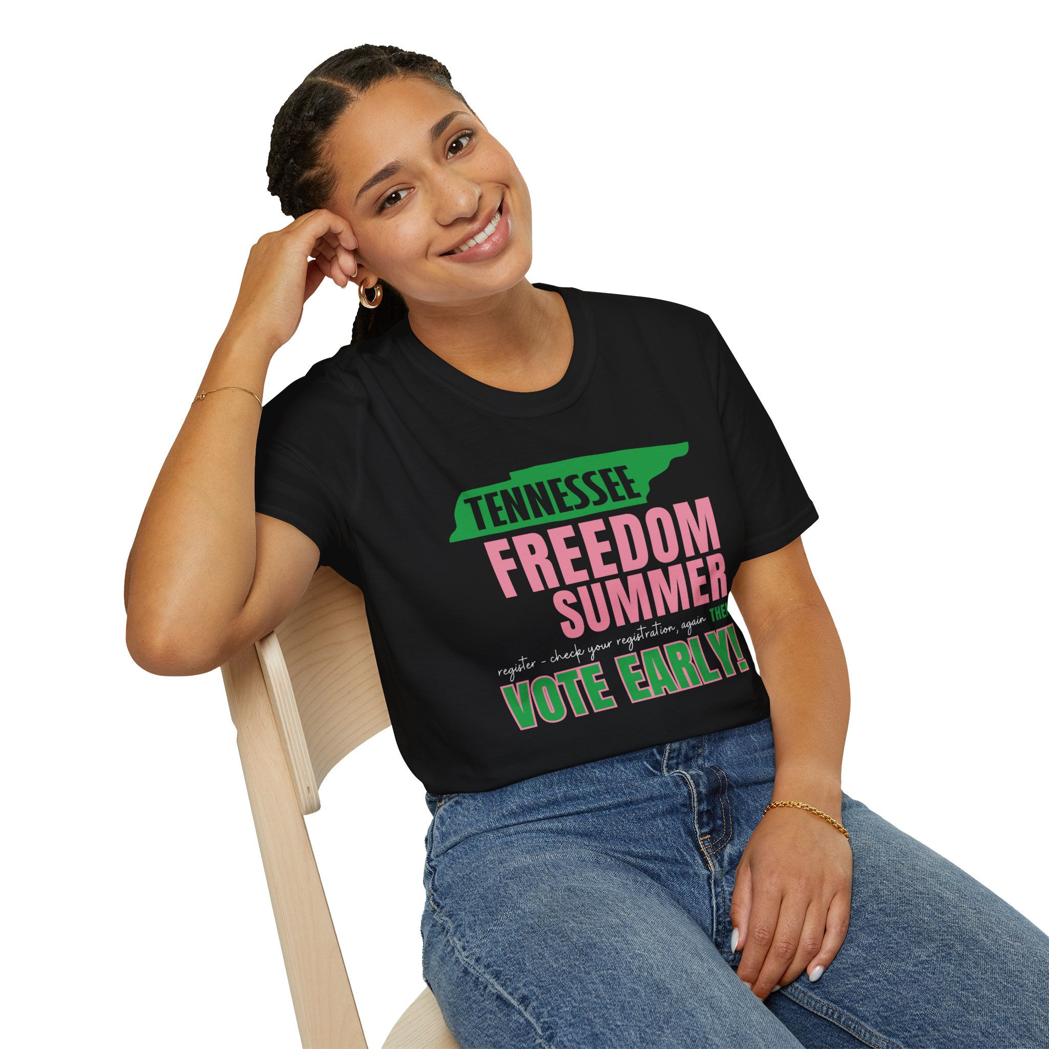 Freedom Summer (Custom State), Vote Early GREEK-inspired- UNISEX Cut