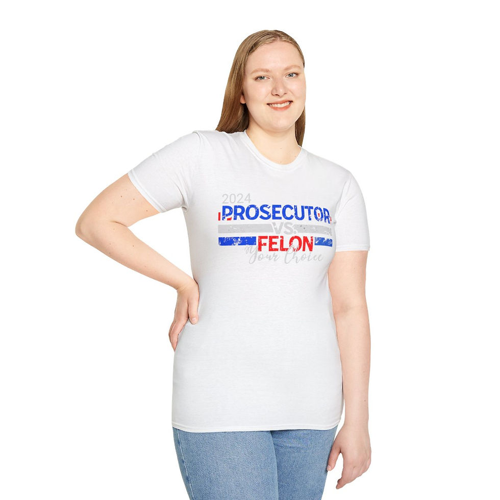 Thumbnail: Prosecutor vs Felon Harris vs Trump Your Choice  Campaign Shirt Red, White Blue
