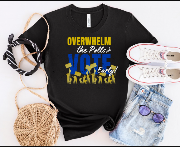 Thumbnail: Overwhelm the polls/Vote Early (Fitted/Unisex)