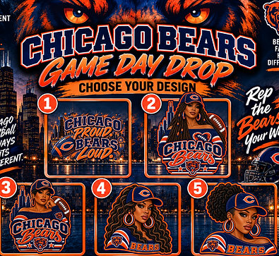 Navy/Orange Chicago Bears Game Day Drop – T-Shirt or Sweatshirt