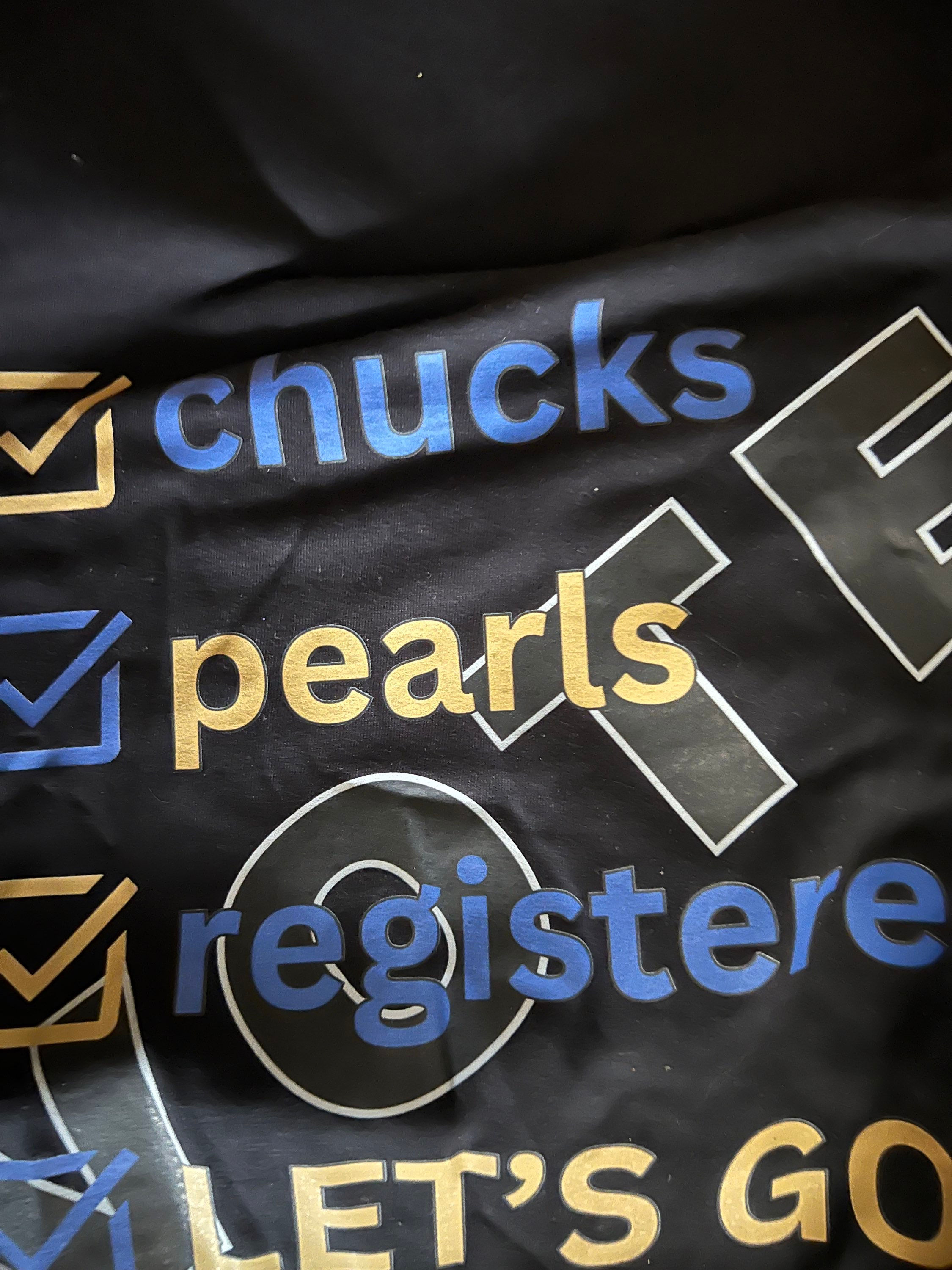 DNC Inventory: B/G - Chucks, Pearls, Registered Let's Go