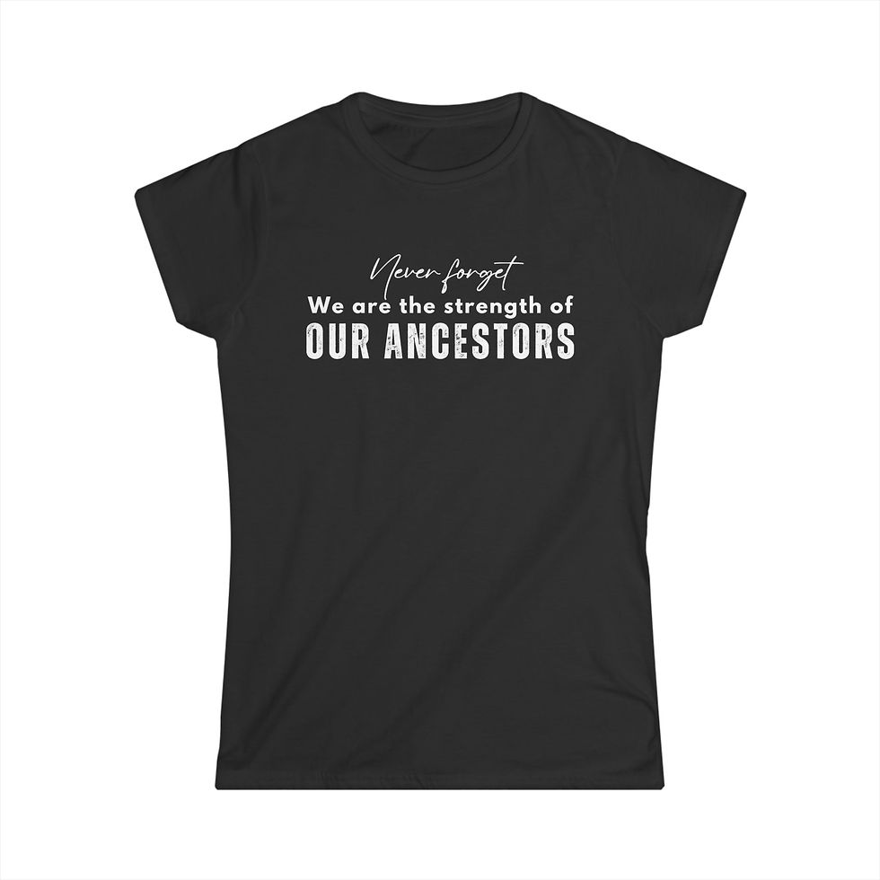 We are the strength of our ancestors (Ladies Fitted or Unisex T)