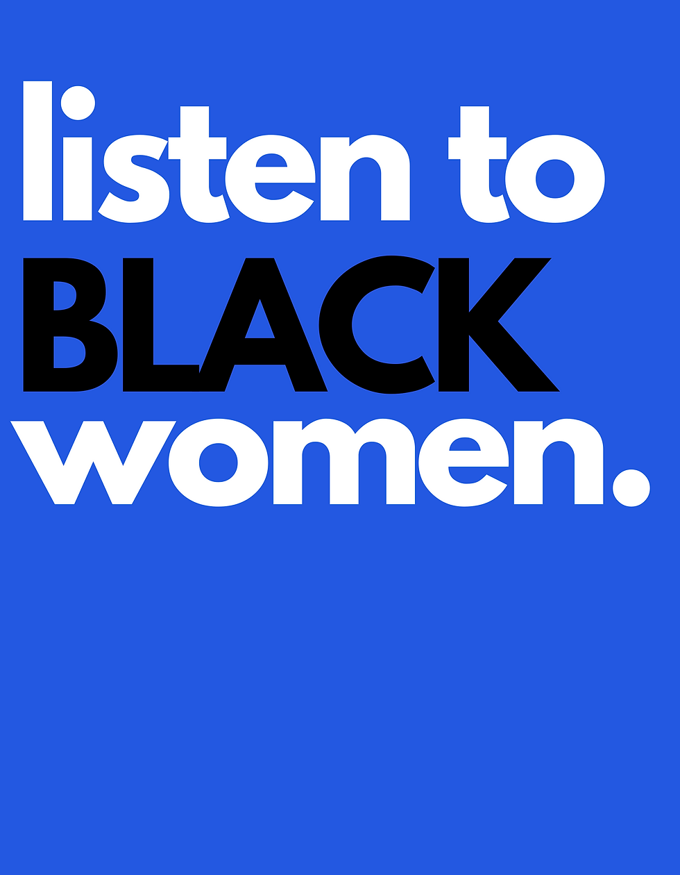 Thumbnail: Listen to BLACK Women - Ladies Fitted T (Can select additional color tshirts)