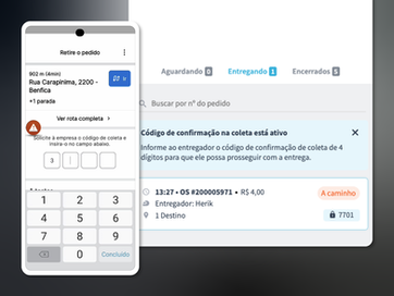 Código de confirmação de coleta