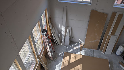 sheetrock renovation aerial view