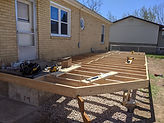 framed back porch addition