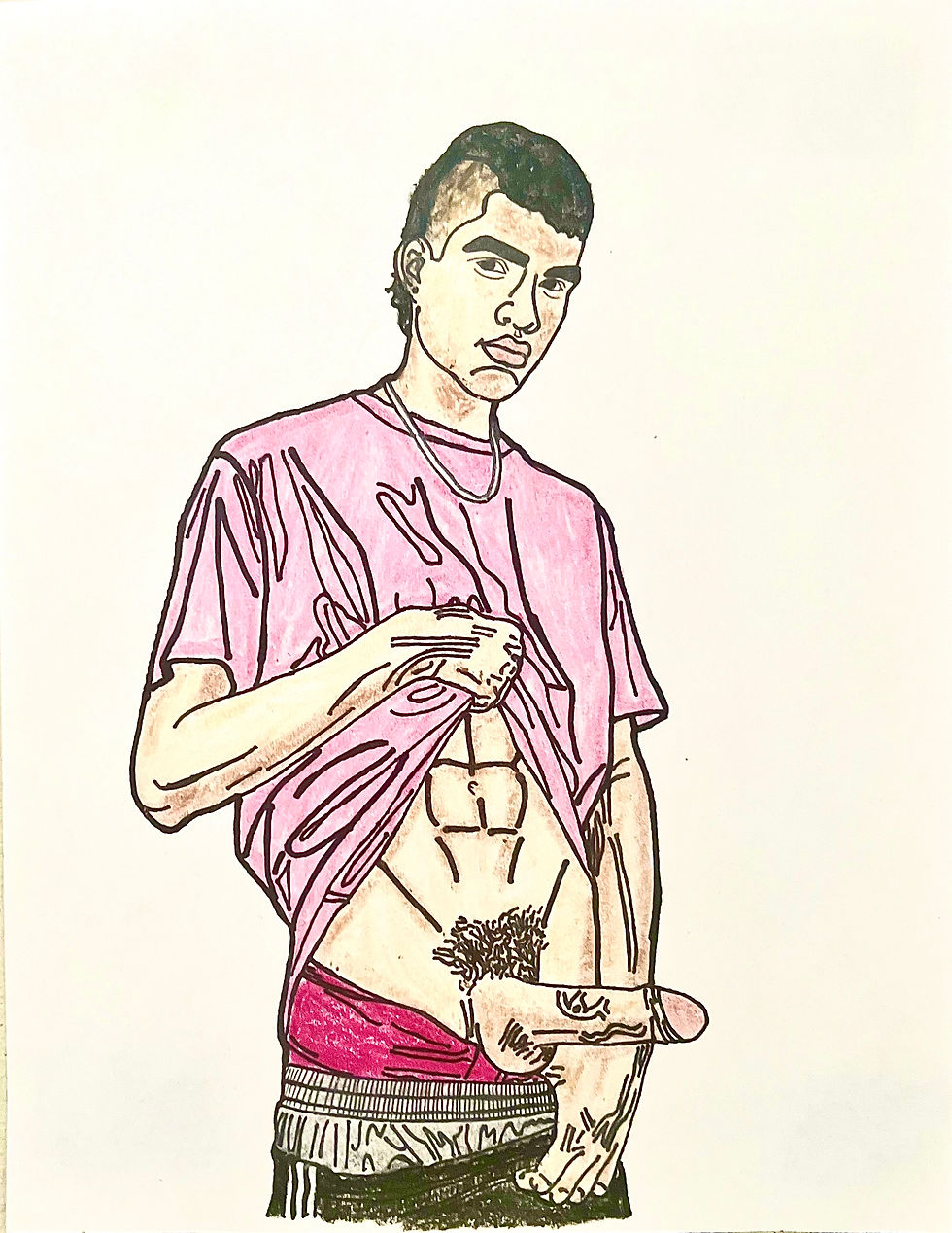 Thumbnail: Male Nude Series Drawing