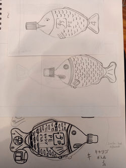 Preparatory designs - Sushi fish