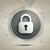 Icône de cadenas représentant la protection de la vie privée et des données sur fond moderne, symbolisant la sécurité numérique