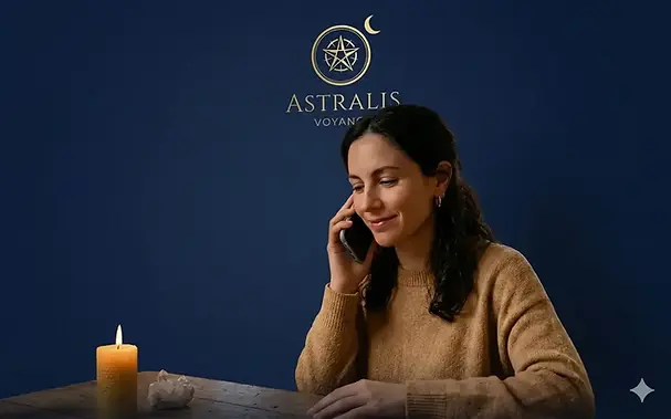 Consultation de voyance par téléphone sérieuse et sans attente avec une médium du cabinet Astralis.