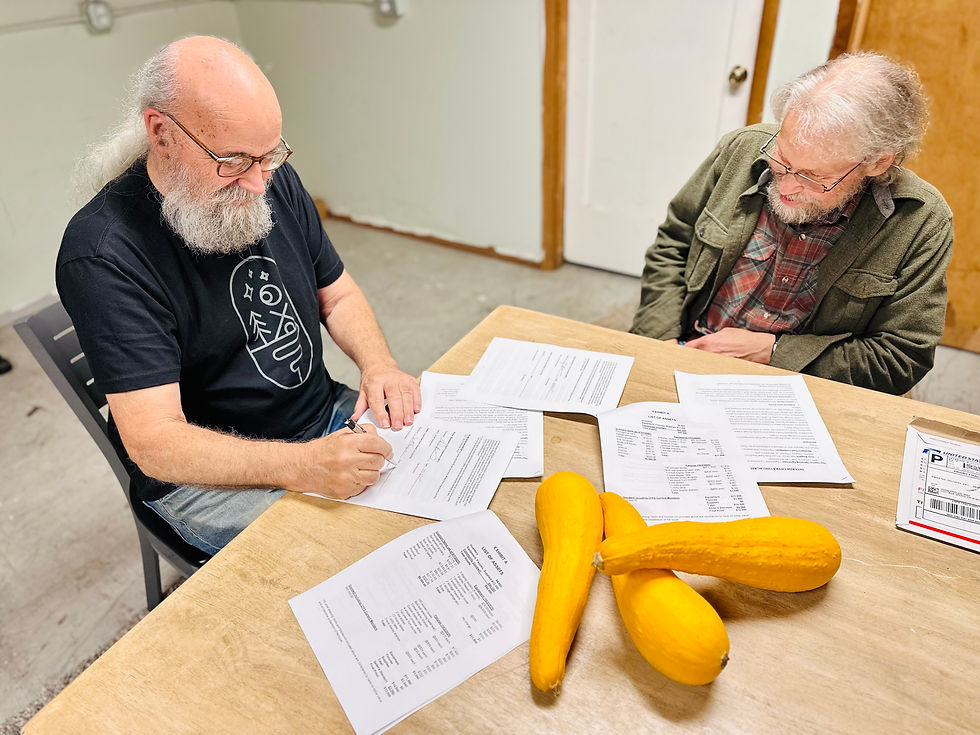 Scott Burgwin and Blackberry Food Co-op sign Purchase & Sales Agreement