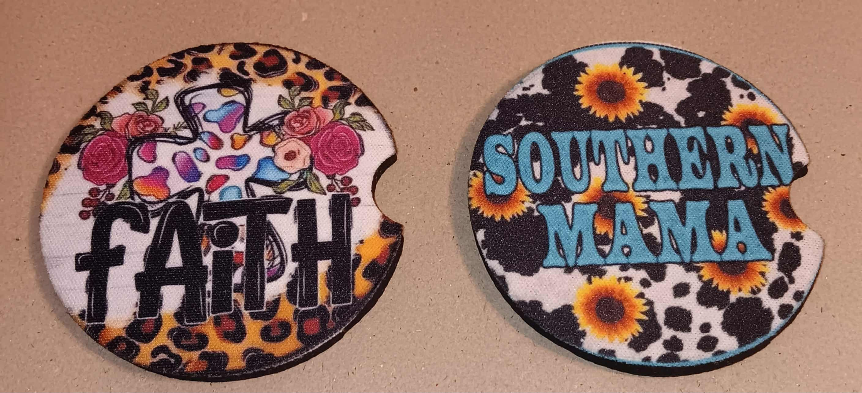 Southern Faith Car Coasters