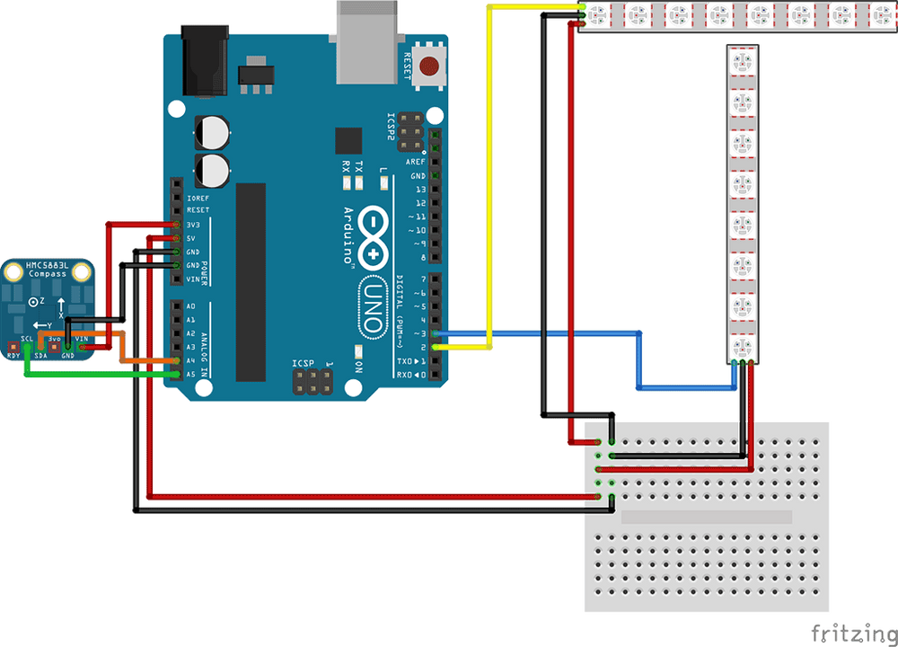 Using the HMC5883L 3-Axis Compass module with an Arduino