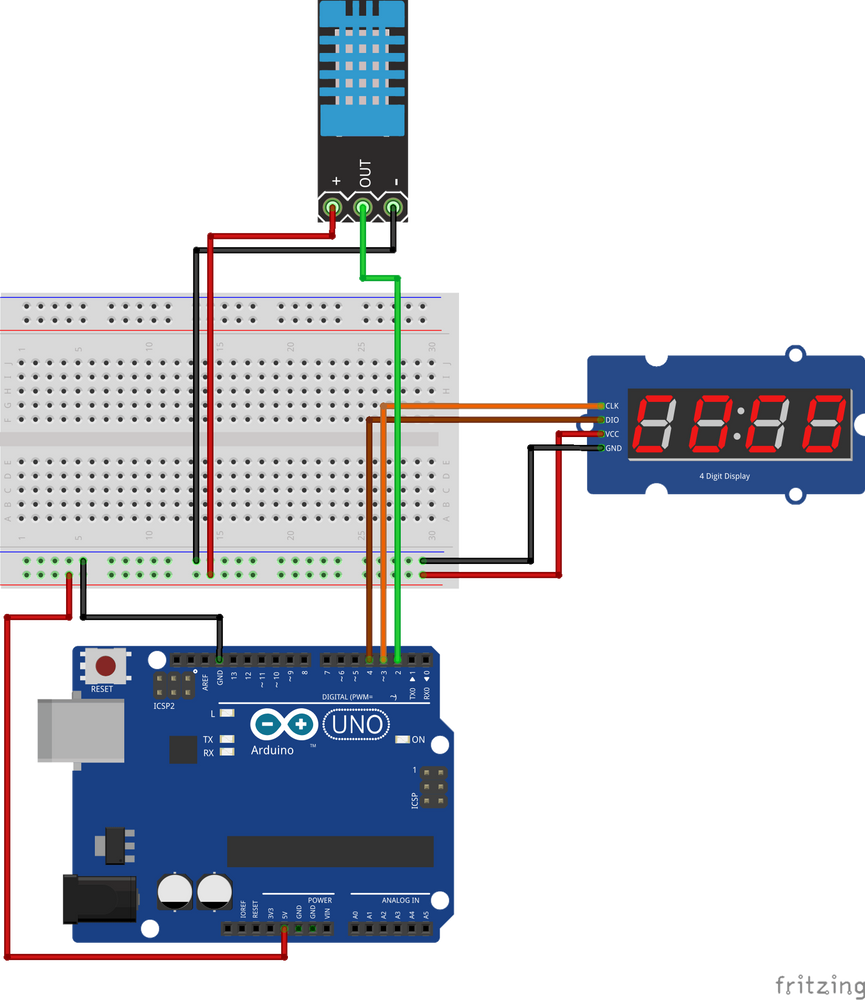 Using a 4 bits 7 segment LED display with an Arduino