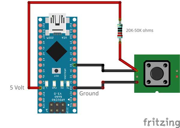 Using switches with an Arduino – Input Pull-Up / Pull-Down