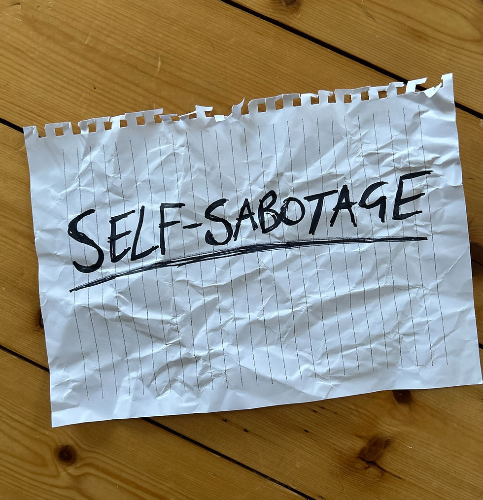 self-sabotaging behaviours