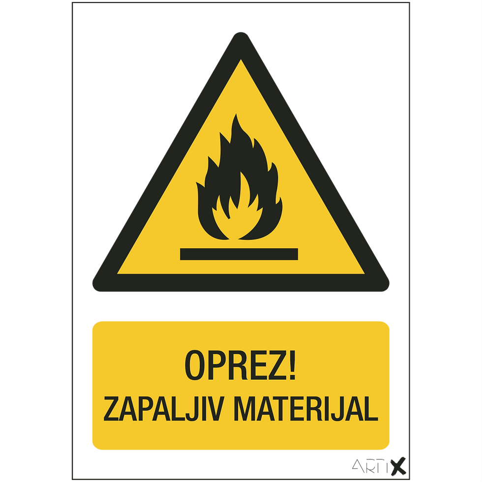 OP-21a - Oprez - zapaljiv materijal