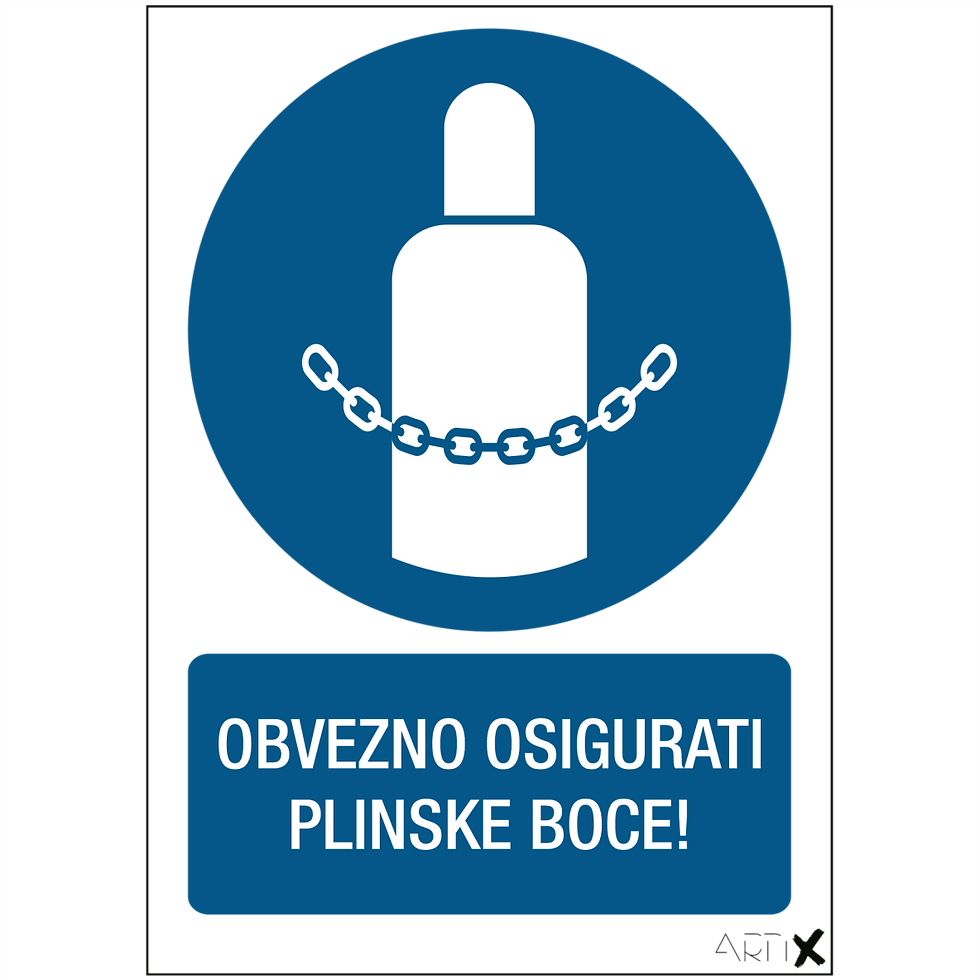 M046 - Obvezno osigurati plinske boce (OB-38)