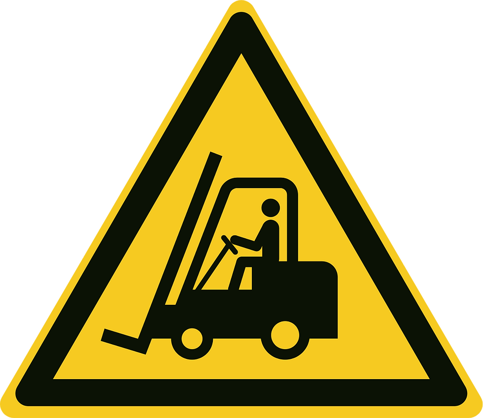 W014p - Opasnost od vozila unutarnjeg transporta