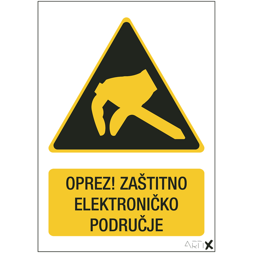 OP-45a - Oprez - zaštitno elektroničko područje