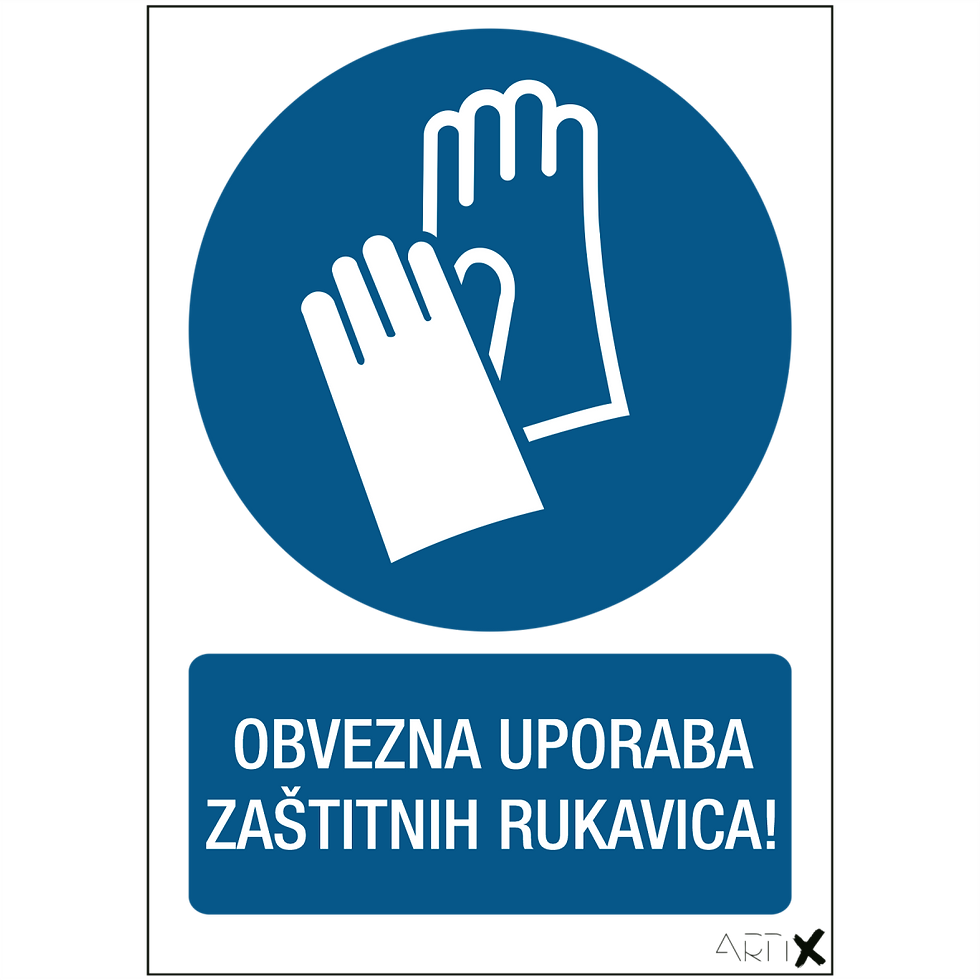 M009 - Obvezna uporaba zaštitnih rukavica (OB-9)