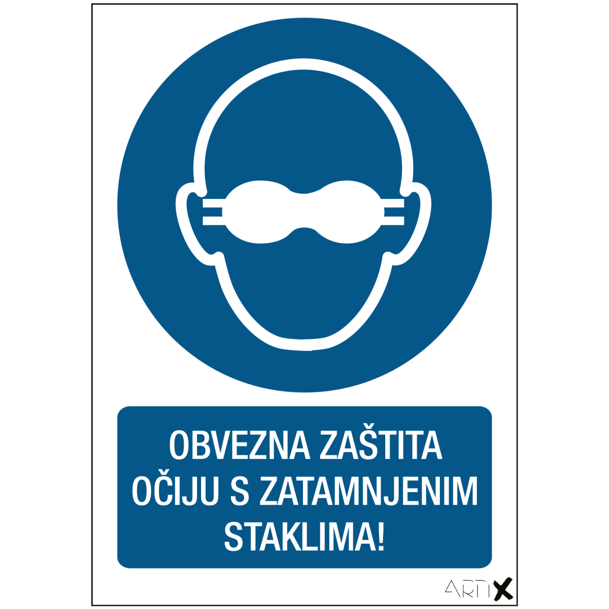 M007 - Obvezna zaštita očiju s zatamljenim staklima (OB-7)