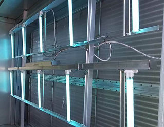 AR Series commercial UV-C adjustable rack fixture for AHU coil irradiation