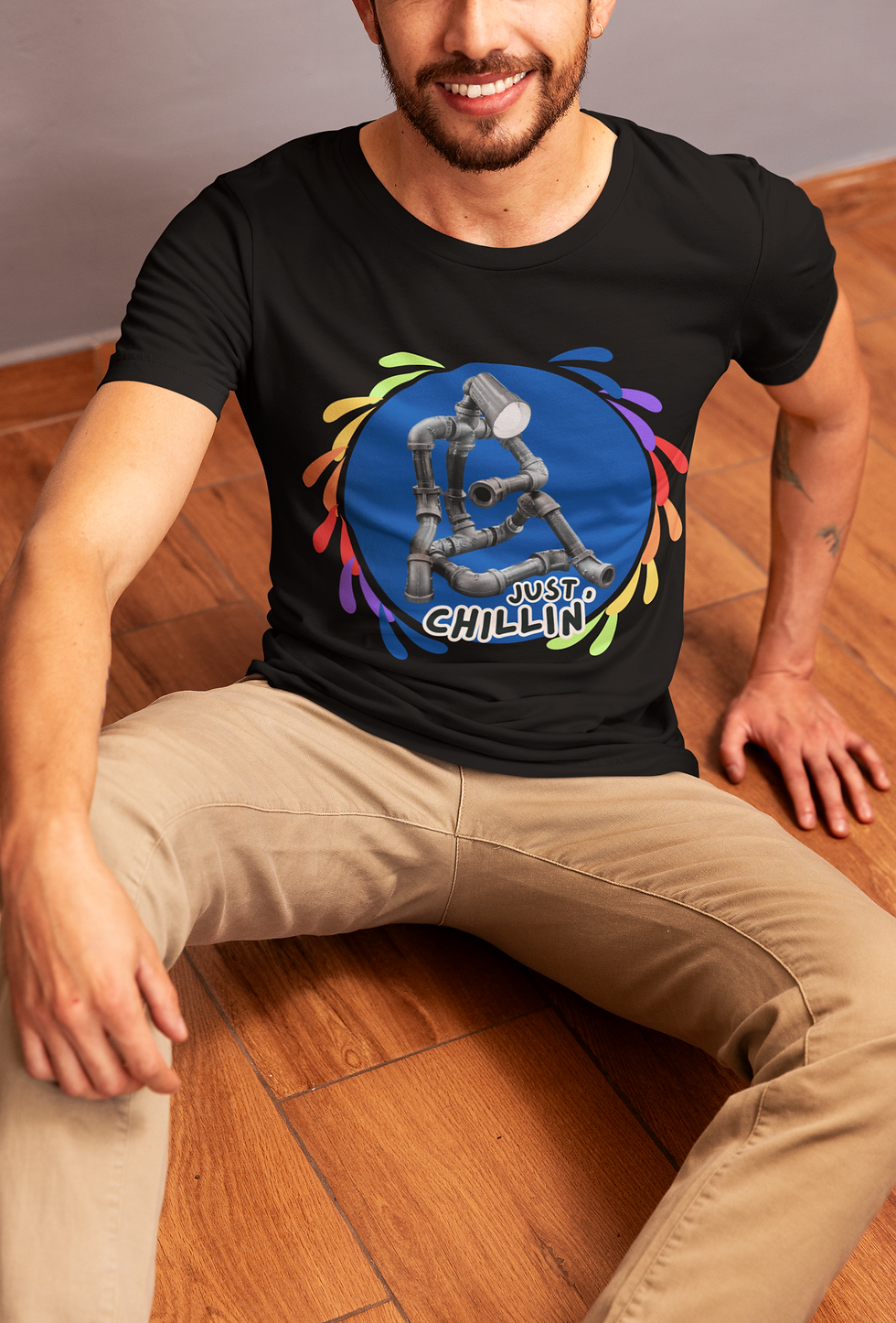JUST CHILLIN' PIPE MAN TEE - TOLEDO LAMP COMPANY