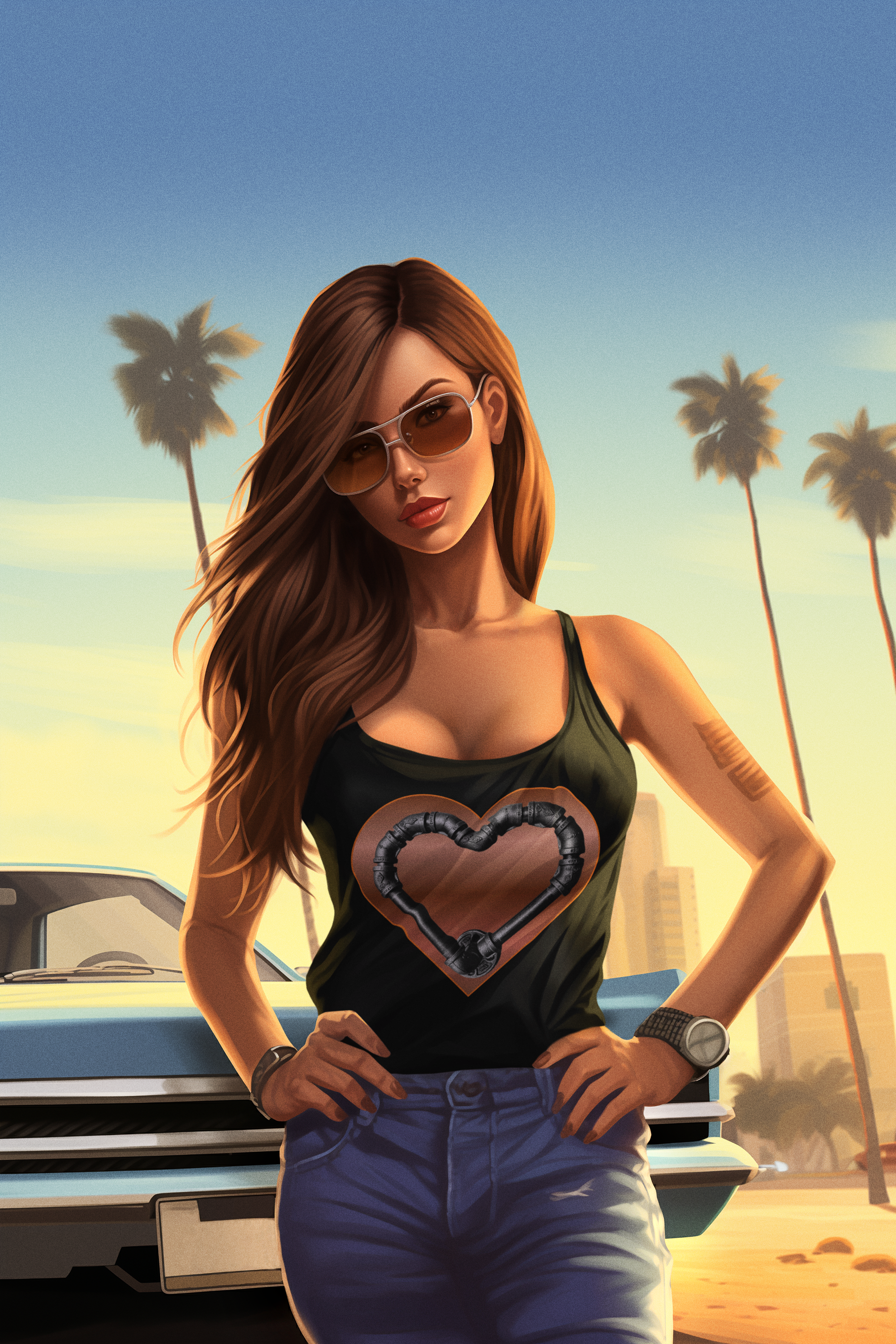 M'HEART SPAGHETTI STRAP TANK TOP - TOLEDO LAMP COMPANY