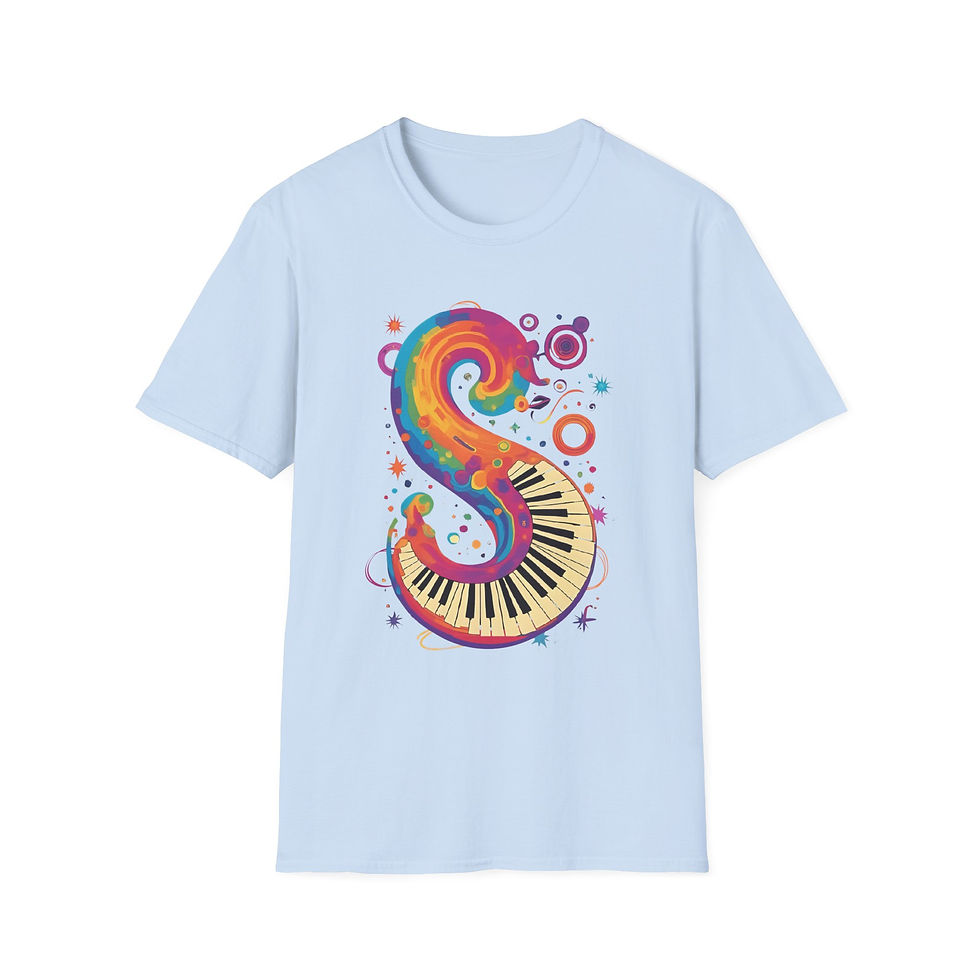 Thumbnail: COLORFUL PIANO KEYS OVERSIZED TEE